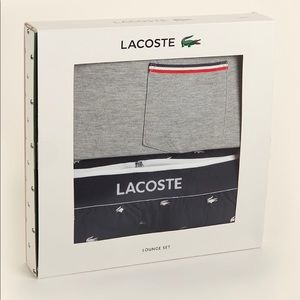Lacoste Men Gray 2piece Pocket Long Sleeve T PJSet